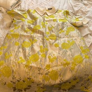 NBW Gorgeous Brocade Shift dress with Peter-pan collar